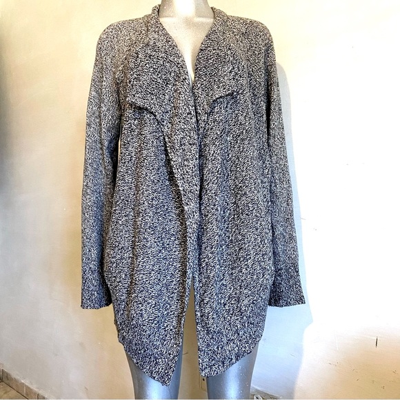 Lou & Grey Lagenlook Knit Cardigan Sweater Merino Wool Casual Cozy Open Front - Picture 1 of 5